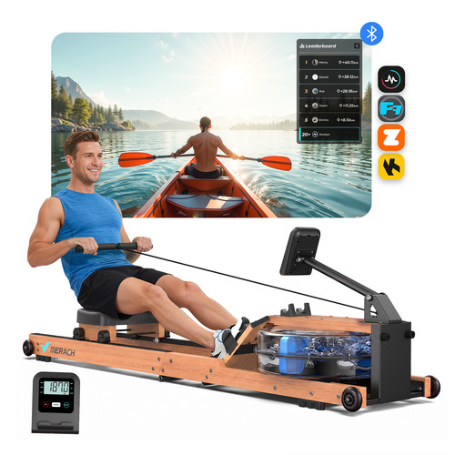 Merach water rowing machine - water,